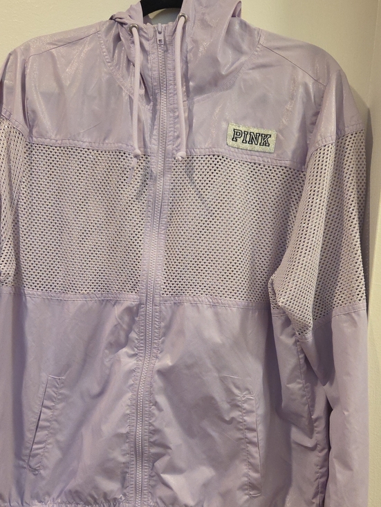 PINK Victoria's Secret Jackets & Blazers - PINK Victoria's Secret Lavender Mesh Panel Windbreaker Jacket
